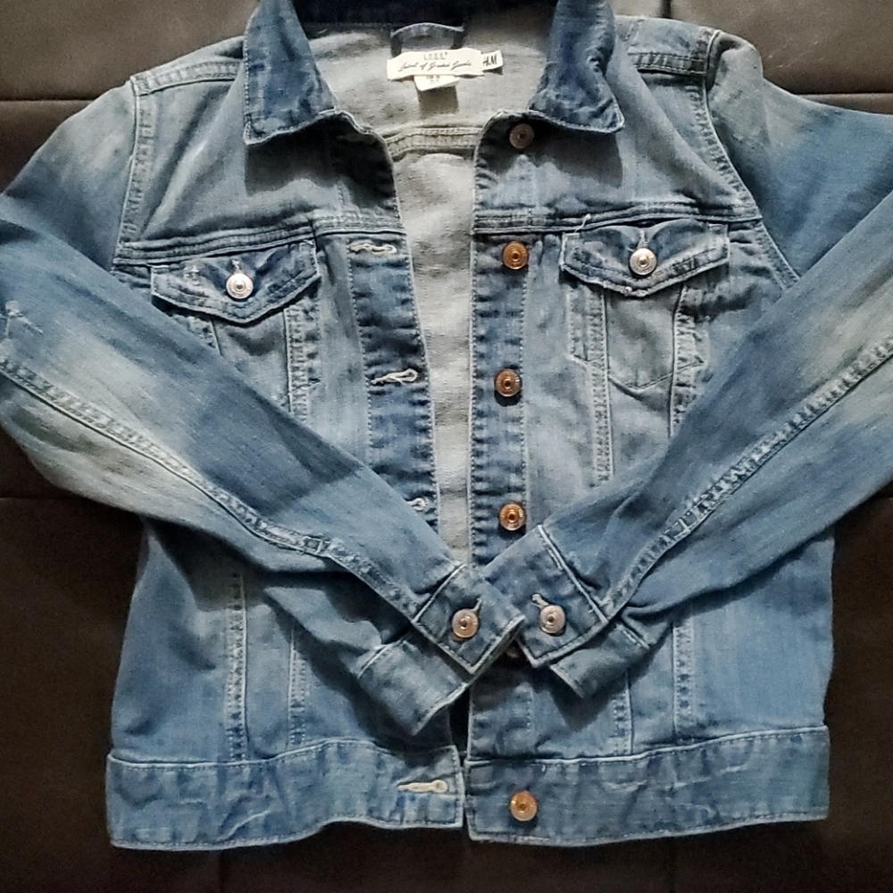 GIRLS H&M JEAN JACKET SIZE 8
